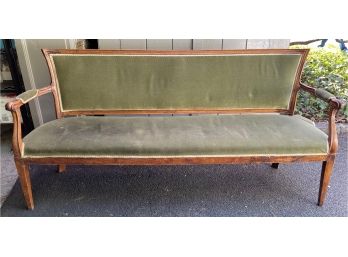 Antique 19th Century Italian Or French Long Open Arm Settee