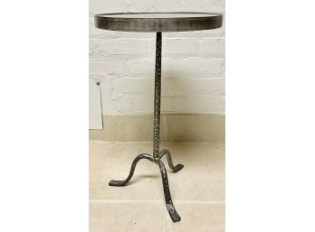 Wrought Iron Small Drinks Table With Mirrored Top