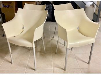 Post Modern Set Of 4 Philippe Starck For Kartell Dr. No Chairs