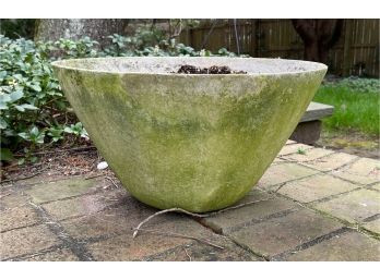 Mid Century Outdoor Cement Planter In The Manner Of Willy Guhl #2