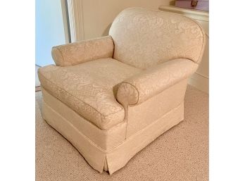 Vintage Damask Upholstered Armchair