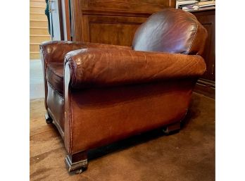 Art Deco Period Leather Club Chair