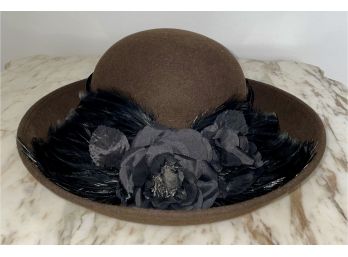 Vintage Ladies Brown Designer Hat