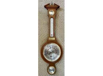 Vintage Wood Wall Barometer