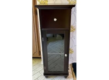 Contemporary Black & Frosted Glass Cabinet