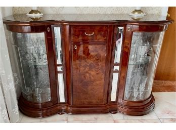Elegant High Gloss Finish Dining Room Credenza Buffet Display Cabinet-Italian Lacquer