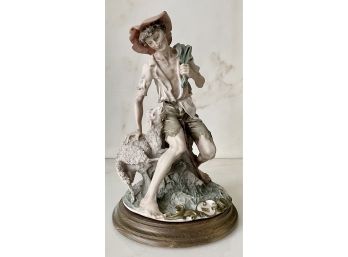 Vintage Italian Capodimonte Artist Signed 'Young Boy'