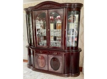 Elegant High Gloss Finish Dining Room Breakfront Display Cabinet-Italian Lacquer