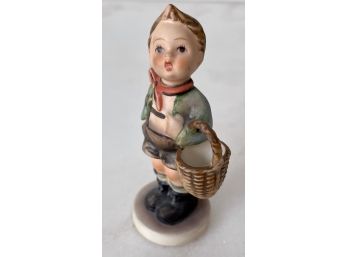 Vintage Signed M.I. Hummel Figurine 'Boy W/Basket'