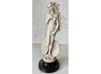 Vintage Signed 'G. Ruggeri' Italy Tall Sculpture Of Woman Standing In Shell