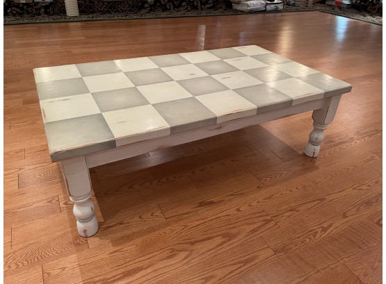 MacKenzie -Childs Style Hand Painted Over Sized Coffee Table