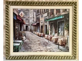 Vintage Art Reproduction Of Mark St. John Titled: Rue Des Cafes