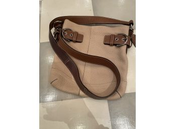 Authentic Vintage Long Shoulder Strap Brown/ Beige Handbag