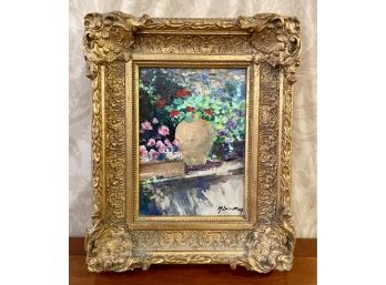 Original Vintage Oil Painting, Artist Serafina, Title: Flowers