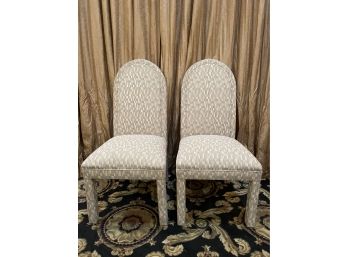 Vintage Custom Modern Fabric  Side Chairs