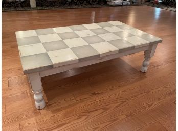 MacKenzie -Childs Style Hand Painted Over Sized Coffee Table