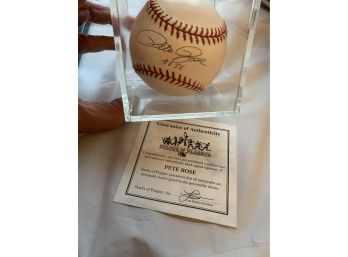 Authentic “ PETE ROSE” Autographed Rawlings Baseball W/ COA