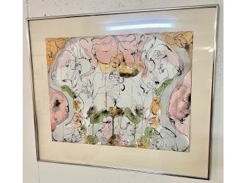 Norman Bluhm Framed Abstract Watercolor