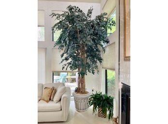 Huge Artificial Faux Tree In Planter