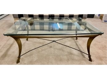 Glass And Steel Coffee Table