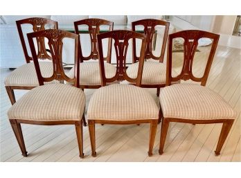 Vintage Set Of 6 Neoclassical Style Dining Room Chairs
