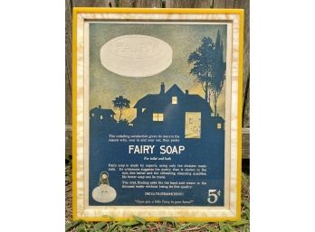Vintage Lucite Framed Soap Ad