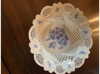 Vintage ' Klausenburg'  Lace Dipped Porcelain European Bowl