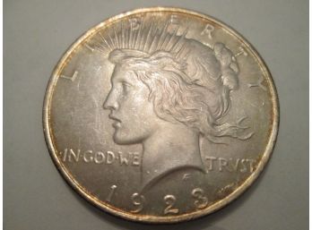 1923 Authentic PEACE Silver Dollar $1 United States