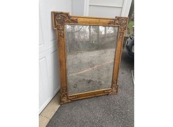 Vintage  Gesso Federal Gold   Gilt &.  Wood Tall Framed Mirror. 49' X 37'