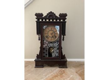 Antique Victorian Black Forest Style Mantel Clock