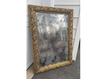 Vintage  Gesso Wood &  Gold Gilt  Framed Mirror - Elaborate Carving- Wheat Design 43' X 31'