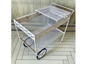 1960s Mid-Century Modern Designer   ' Salterini'   Iron Outdoor Rolling Cart