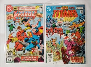 Comic Book Lot - 2 Early 1980 Comic Books - The New Teen Titans #15 & The Justice League Of America #183