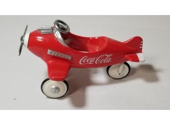 Coca Cola Die-cast Pedal Plane - Vintage Coke Miniature Kids Vehicle