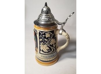 Vintage German Beer Mug With Lid - Western Germany - Stein