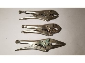 Tools - Lot Of 3 Vice Grip Locking Pliers