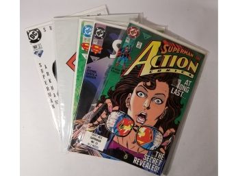 Comic Book Lot - 5 Superman Comic Books Including Adventures Of Superman #500 Collector's Set