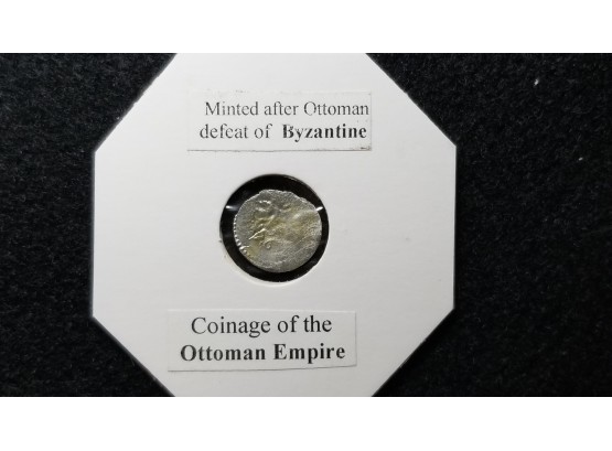 Ancient Ottoman Coin - Silver Akce - 1453 - 1924 AD