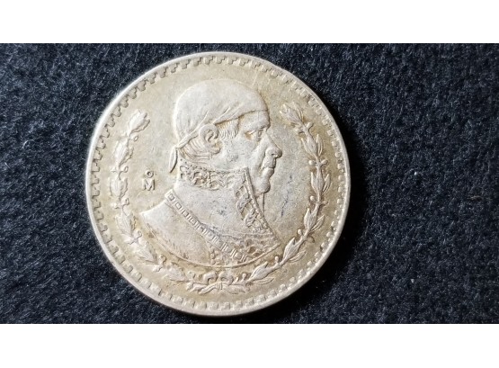Mexico Silver  - 1964 Silver Mexican Peso - Fine - Mexican Silver Dollar