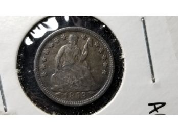 US 1853 Seated Liberty Half Dime -  Arrows At Date - Extremely Fine