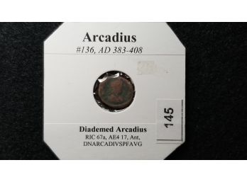 Ancient Roman Coin - Arcadius AD 383 - 408 -