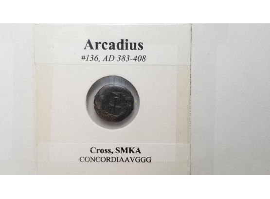 Ancient Roman Coin - Arcadius AD 383 - 408 - Information/History Pack