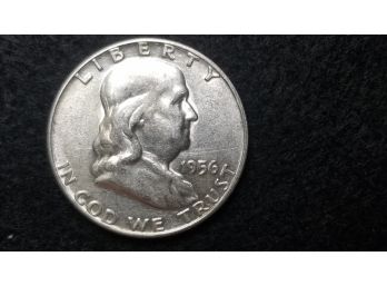 US 1956 Franklin Silver Half Dollar -  Extremely Fine