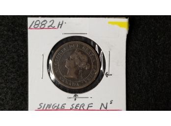 Canada - 1882 Canadian Cent - 'Single Serf Ns'