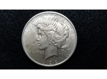 US 1922 D Silver Peace Dollar - Very Fine
