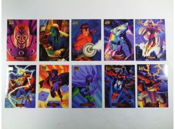 Marvel Masterpieces 1994 - 10 Trading Card Lot - Magneto, Professor X, Thor
