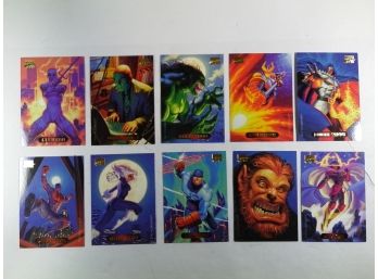 Marvel Masterpieces 1994 - 10 Trading Card Lot - Elektra, Black Cat, U.S. Agent, Daredevil