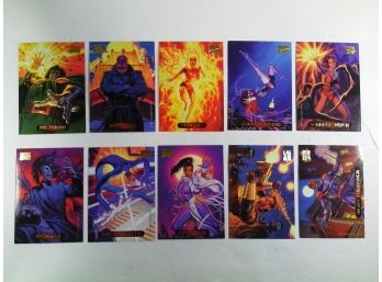 Marvel Masterpieces 1994 - 10 Trading Card Lot - Red Skull, Scarlet Witch, Morbius