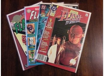 Flash Comic Lot - Millennium Edition: The Flash #123, Flash Annual #1, Flash TV Special #1, Flash Annual #8