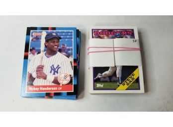 Baseball Card Lot - Stack Of Approximately 79 Cards - 1988 Don Russ & 1990 Tops